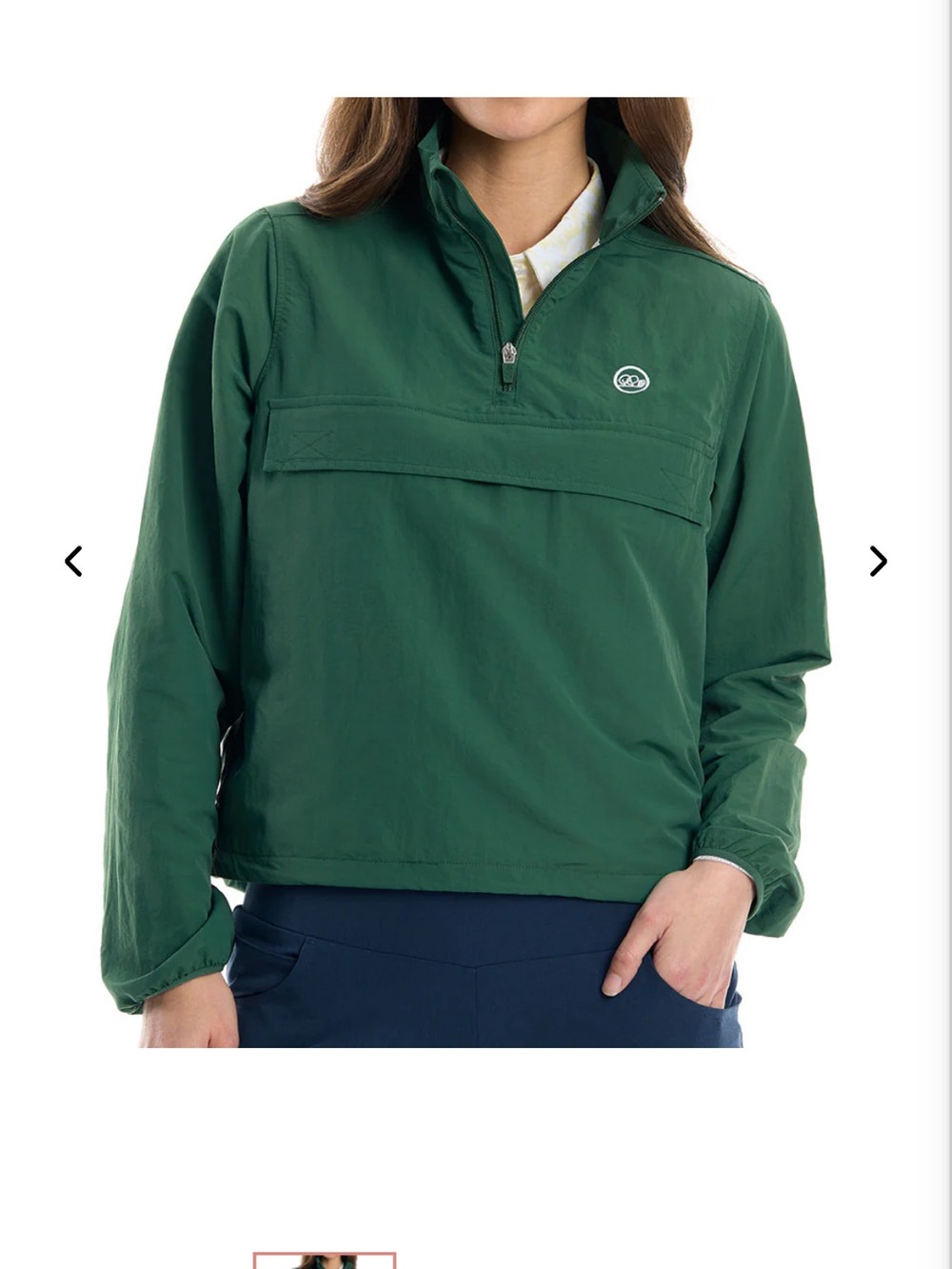 NWT Good Good Golf Green Quarter-Zip Windbreaker